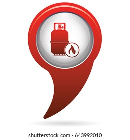 Camping gas bottle icon. Flat icon isolated. Vector illustration