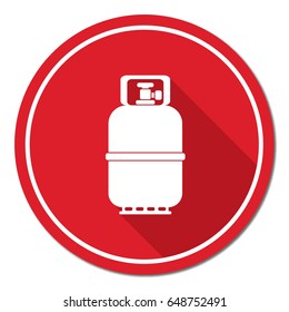 Camping gas bottle icon. Flat icon isolated. Vector illustration