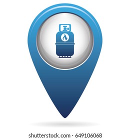 Camping gas bottle icon. Flat icon isolated. Vector illustration