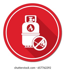 Camping gas bottle icon. Flat icon isolated. Vector illustration