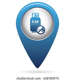 Camping gas bottle icon. Flat icon isolated. Vector illustration