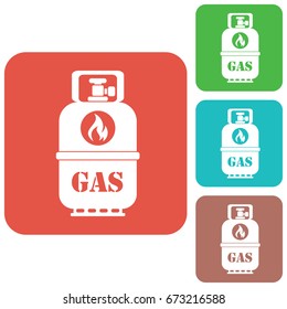 Camping gas bottle icon. Flat icon isolated. Vector illustration