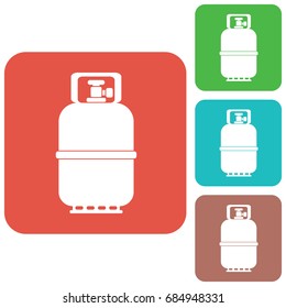 Camping gas bottle icon. Flat icon isolated. Vector illustration