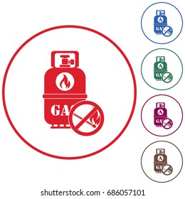Camping gas bottle icon. Flat icon isolated. Vector illustration