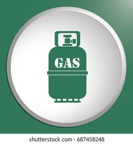 Camping gas bottle icon. Flat icon isolated. Vector illustration