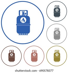 Camping gas bottle icon. Flat icon isolated. Vector illustration

