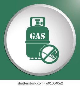Camping gas bottle icon. Flat icon isolated. Vector illustration