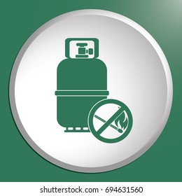Camping gas bottle icon. Flat icon isolated. Vector illustration