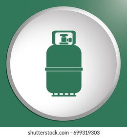 Camping gas bottle icon. Flat icon isolated. Vector illustration

