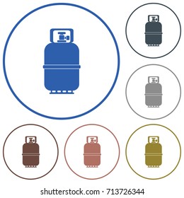 Camping gas bottle icon. Flat icon isolated. Vector illustration