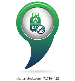 Camping gas bottle icon. Flat icon isolated. Vector illustration