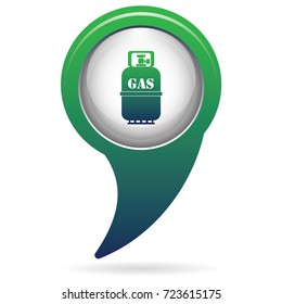 Camping gas bottle icon. Flat icon isolated. Vector illustration