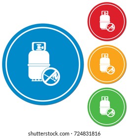 Camping gas bottle icon. Flat icon isolated. Vector illustration