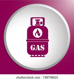 Camping gas bottle icon. Flat icon isolated. Vector illustration

