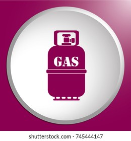 Camping gas bottle icon. Flat icon isolated. Vector illustration