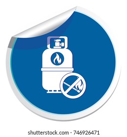 Camping gas bottle icon. Flat icon isolated. Vector illustration