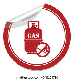 Camping gas bottle icon. Flat icon isolated. Vector illustration