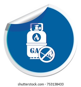 Camping gas bottle icon. Flat icon isolated. Vector illustration