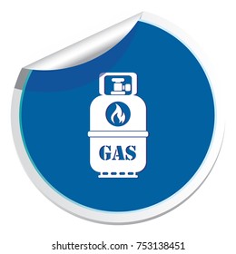 Camping gas bottle icon. Flat icon isolated. Vector illustration

