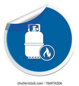 Camping gas bottle icon. Flat icon isolated. Vector illustration

