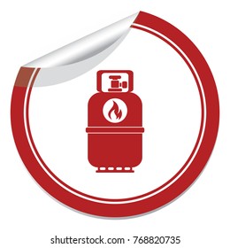Camping gas bottle icon. Flat icon isolated. Vector illustration