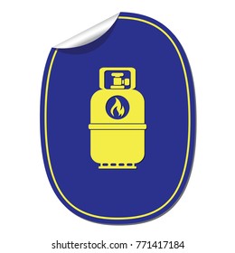 Camping gas bottle icon. Flat icon isolated. Vector illustration

