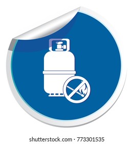 Camping gas bottle icon. Flat icon isolated. Vector illustration