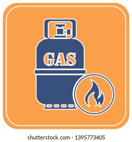 Camping gas bottle icon vector. Vector illustration.

