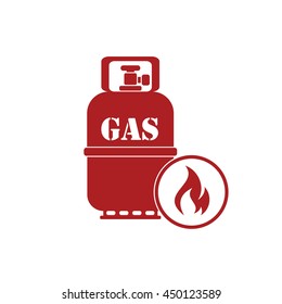 Camping gas bottle icon vector. Vector illustration.

