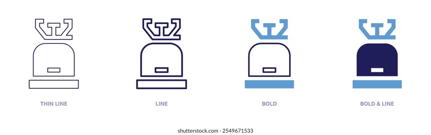 Camping gas icon in 4 different styles. Thin Line, Line, Bold, and Bold Line. Duotone style. Editable stroke.