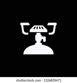 Camping gas icon. Camping gas linear design concept from Camping collection. Simple element vector illustration on dark background.