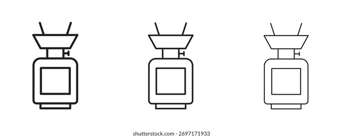 Icono de gas de camping signo de estilo lineal para el concepto móvil y el Diseño web.