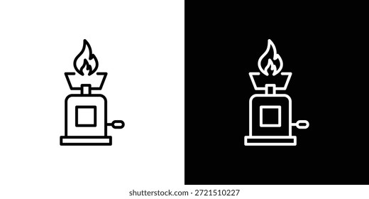 Elemento de logotipo de icono de gas de camping. Ilustración vectorial. EPS10