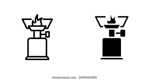 Icono de gas de camping Ilustración vectorial simple para gráfico y Diseño web.
