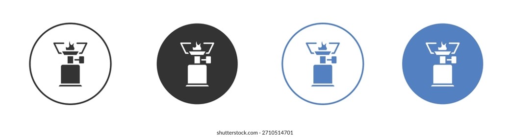 Camping gas icon Thin line design. Vector Graphic. EPS 10