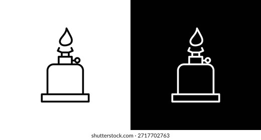 Camping gas icon. Thin linear web icons