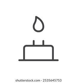 Icono de gas de camping Símbolo de arte de contorno delgado