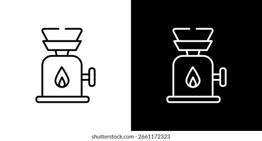 Icono de gas de camping Vector transparente aislado