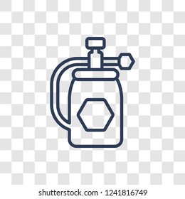 Camping gas icon. Trendy linear Camping gas logo concept on transparent background from camping collection