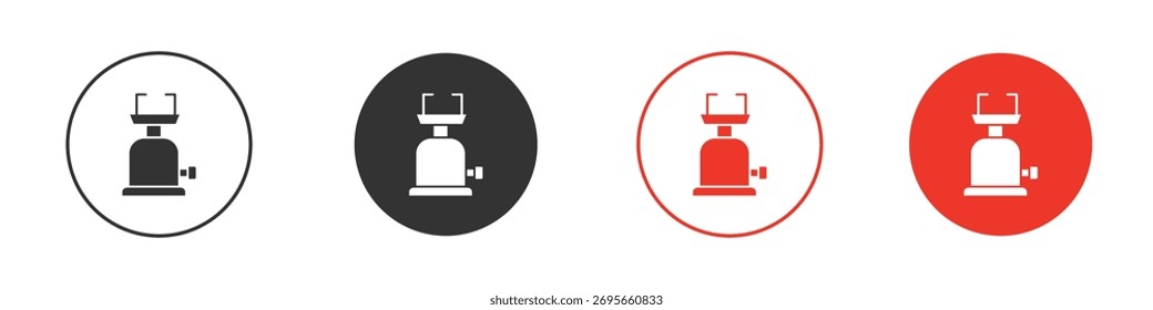 Camping gas icon vector collection. vector stock symbol illustrations