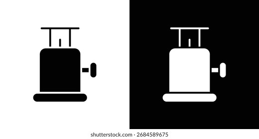 Icono de gas de camping, gráficos de Vector en estilo relleno