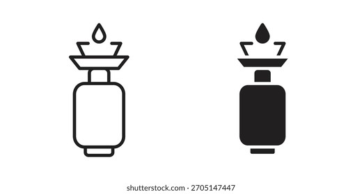 Icono de gas de camping Vector de diseños modernos planos y de carrera