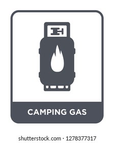 camping gas icon vector on white background, camping gas trendy filled icons from Camping collection, camping gas vector illustration