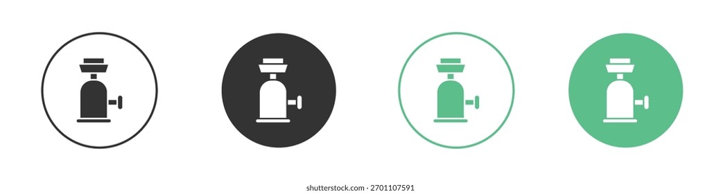 Pictograma de Vector de icono de gas de camping para Elementos de interfaz ui ux