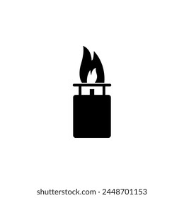 Camping Gas Stove flat vector icon. Simple solid symbol isolated on white background