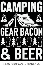 
Camping Gear Bacon And Beer eps cut file for cutting machine