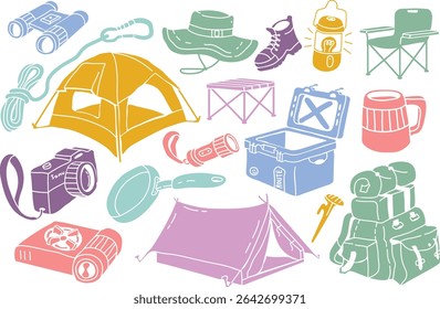 Camping Gear Icon Element Travel Trip