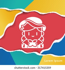 camping girl icon