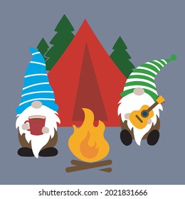 Free Free Camping Gnomes Svg 620 SVG PNG EPS DXF File