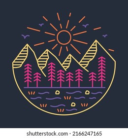 Camping in the good nature graphic illustration vector art t-shirt design